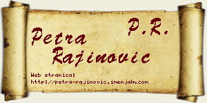Petra Rajinović vizit kartica